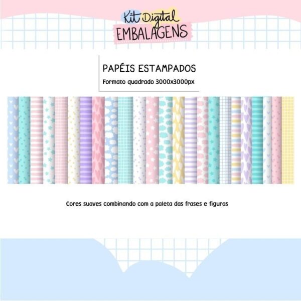 Kit Digital Embalagens Tags Cartão E Balinhas Para Cliente