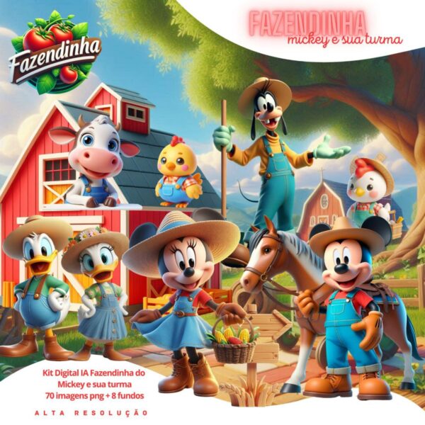 Kit Digital Fazendinha Do Mickey E Sua Turma Baby 3d Fofo 3