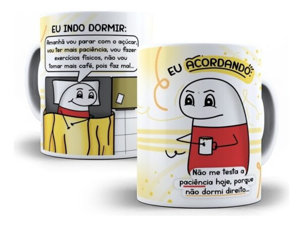 Kit Digital Flork Artes Caneca Sublimação Frases Divertidas