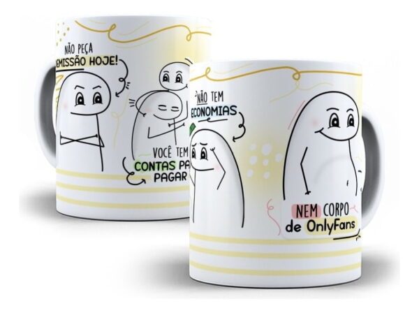 Kit Digital Flork Artes Caneca Sublimação Frases Divertidas