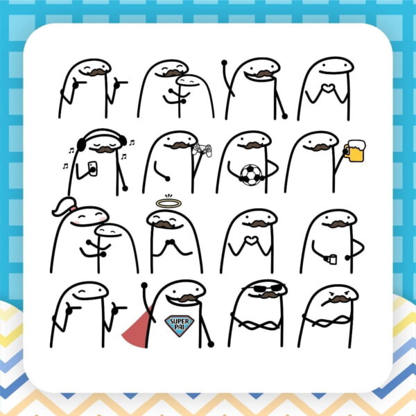 Kit Digital Flork Bento Dia Dos Pais Meme Arquivo Corte Png