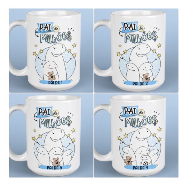 Kit Digital Flork Dia Pais Artes Caneca Ilustrações Frases