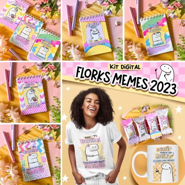 Kit Digital Florks Memes 2023 Artes Frases P Personalizados