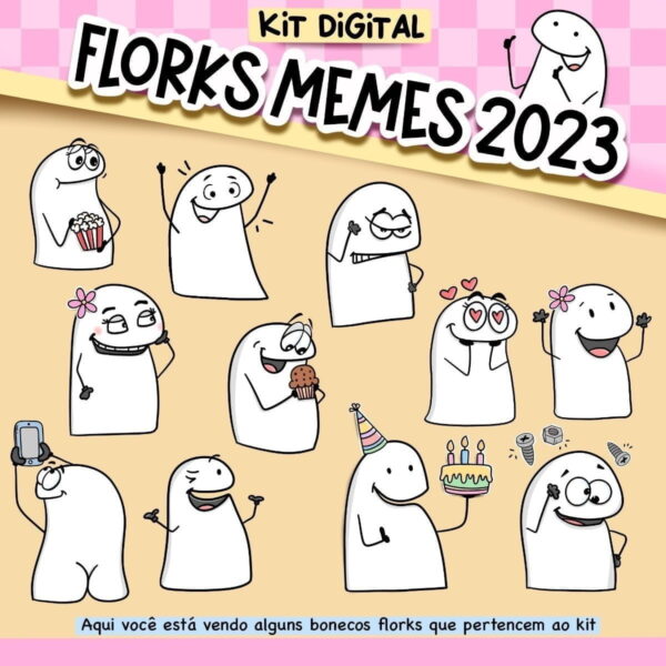 Kit Digital Florks Memes 2023 Artes Frases P Personalizados
