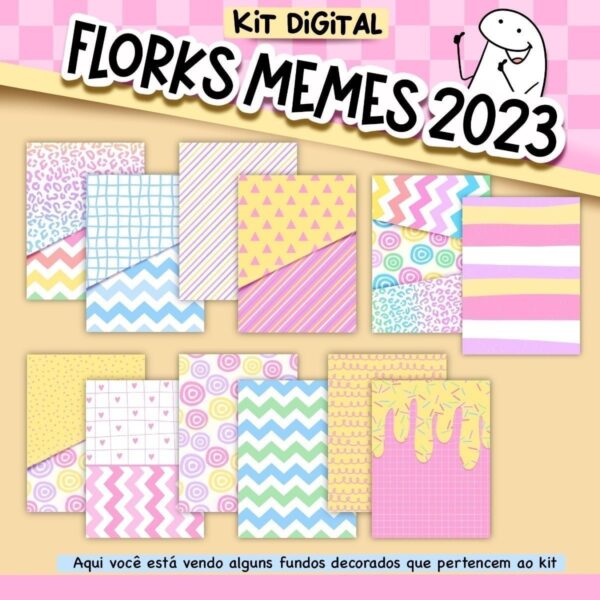 Kit Digital Florks Memes 2023 Artes Frases P Personalizados