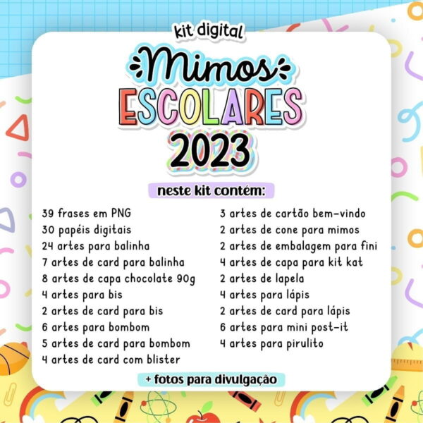 Kit Digital Frases Artes E Ilustrações Fotas Escolar Em Png