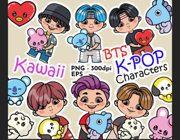 kit digital kpop bts kawai kit digital kpop bts kawai