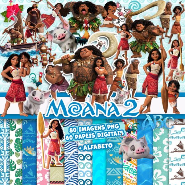 Kit Digital Moana 2 Png Imagens Papeis Digitais 3