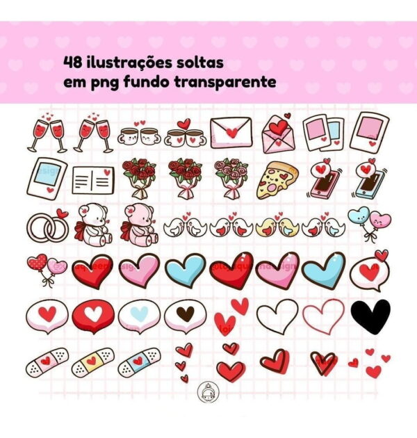 Kit Digital Namoradinhos +300 Arquivos Arte Frases Namorados