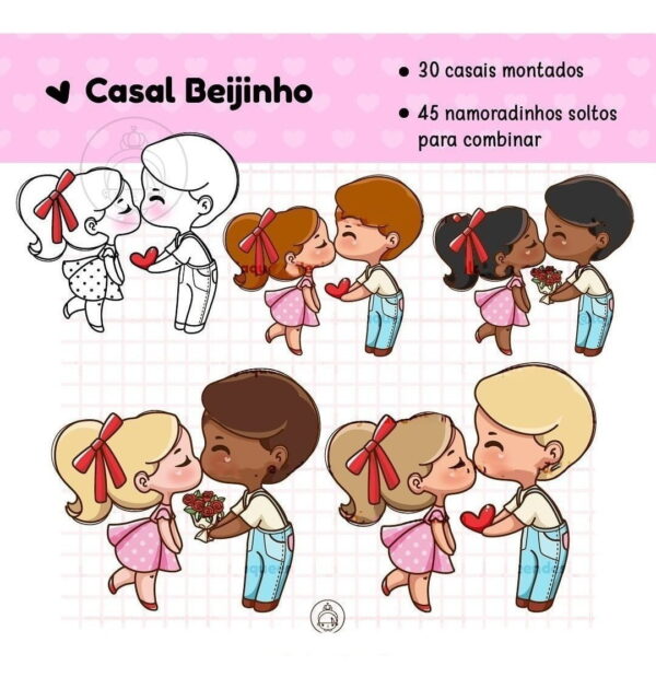 Kit Digital Namoradinhos +300 Arquivos Arte Frases Namorados