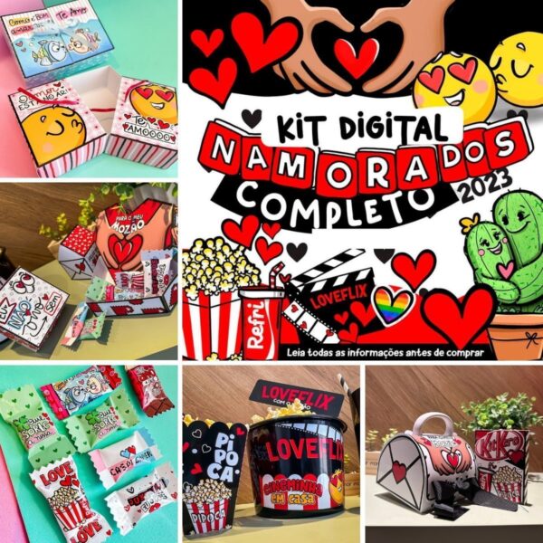 Kit Digital Namorados 2023 Arquivos De Corte Ilustrações