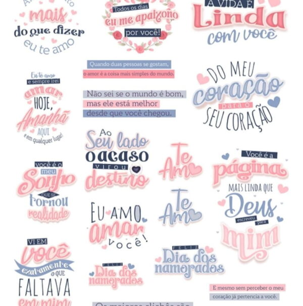 Kit Digital Namorados Loves In The Bears Frases Fofas Png