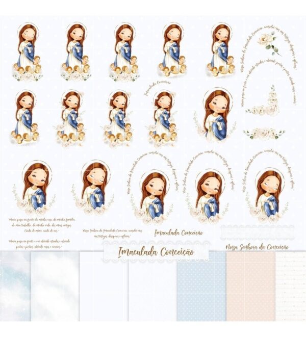 Kit Digital Nossa Senhora Da Imaculada Conceição Ilustrações