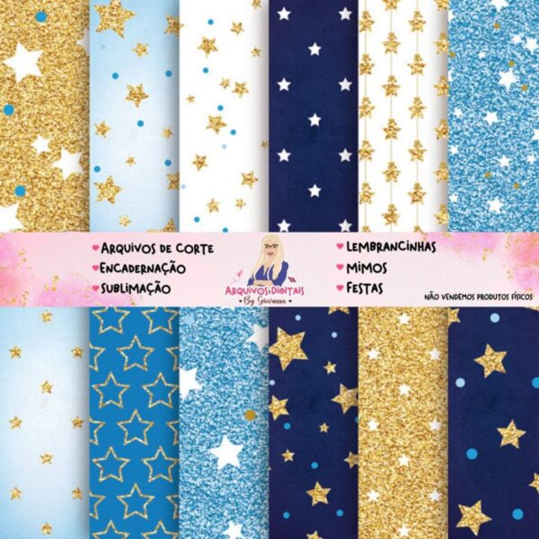 kit digital papeis navy and gold navy and gold