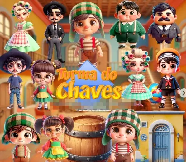 Kit Digital Personagens Chaves E Chapolin Para Papelaria