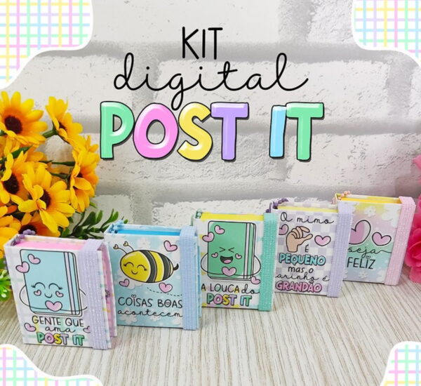 kit digital post it arquivo digital scrapbook