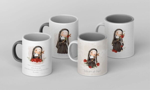 Kit Digital Santinhos Católicos Santa Rita De Cássia Png