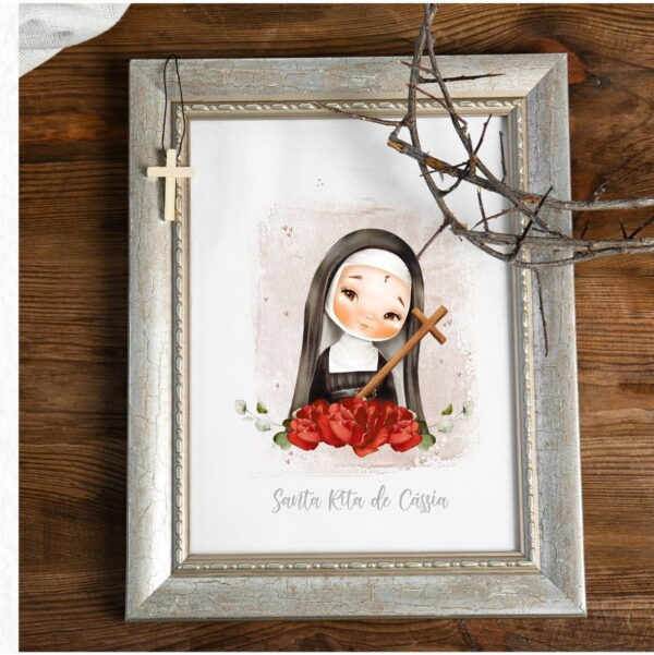 Kit Digital Santinhos Católicos Santa Rita De Cássia Png