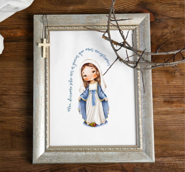 Kit Digital Santinhos Nossa Senhora Das Graças Ilustrações