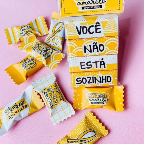 Kit Digital Setembro Amarelo Frases Balinhas Ilustrações - Imagem 5