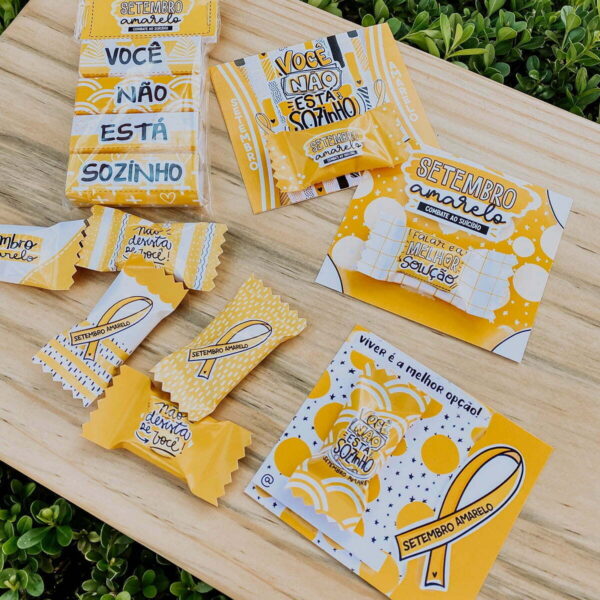 Kit Digital Setembro Amarelo Frases Balinhas Ilustrações - Imagem 4