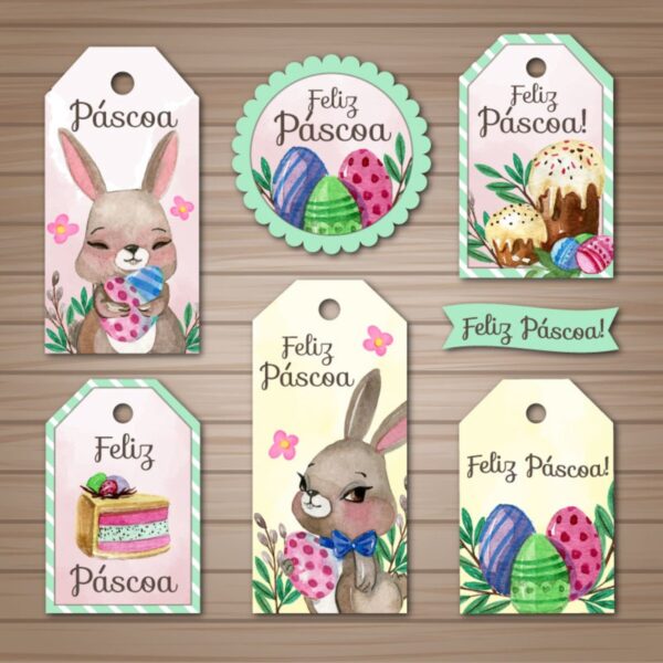 kit digital tags pascoa arquivo digital tags