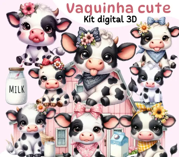 Kit Digital Vaquinha Png Para Personalizacao Criativa 2