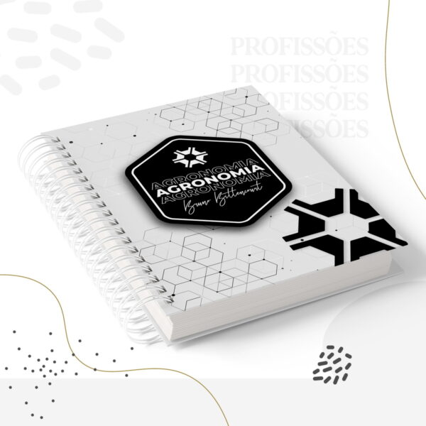 kit encadernacao agronomia masculino arquivo digital capa caderno