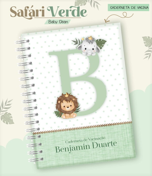 Kit Encadernação Baby Safari Verde Inicial - Arquivo Digital - Imagem 2