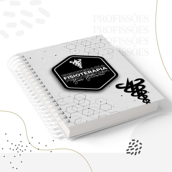 kit encadernacao fisioterapia masculino arquivo digital capa caderno