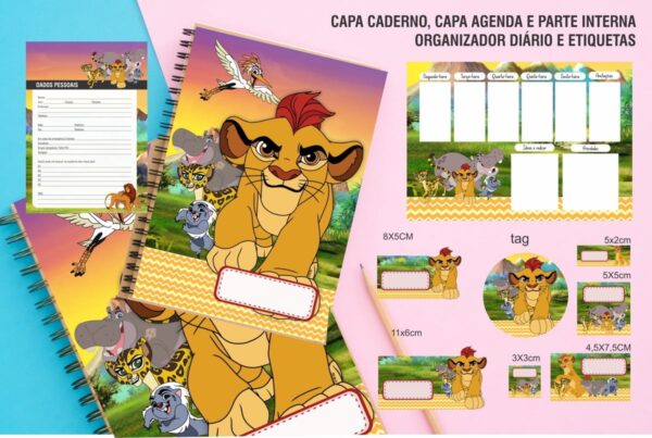 kit encadernacao guarda leao personalizacao