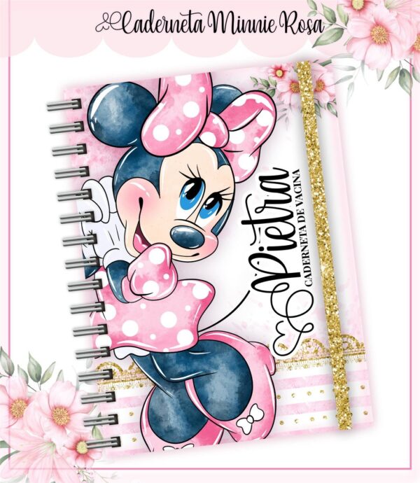 Kit Encadernação Infantil Minnie Rosa - Arquivo Digital - Imagem 2