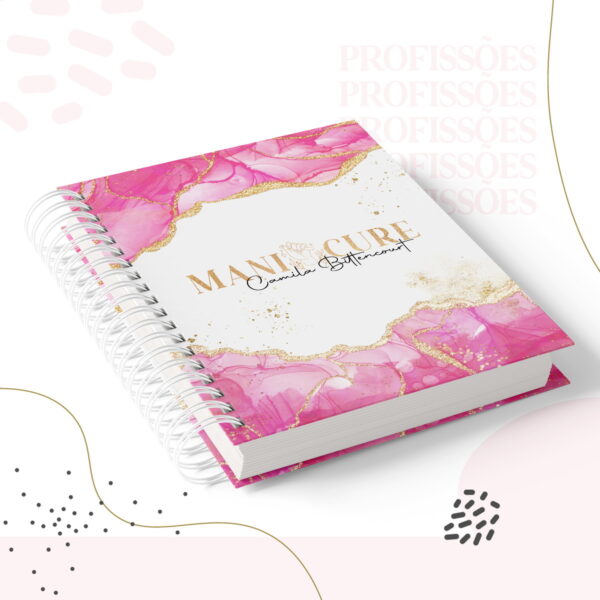 kit encadernacao manicure feminino arquivo digital papelaria personalizada