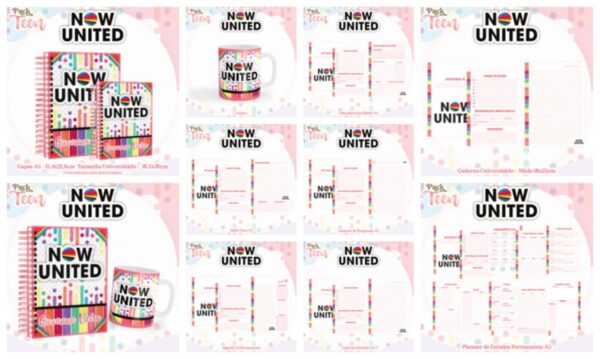 Kit Encadernação Teen Now United - Arquivo Digital - Imagem 2