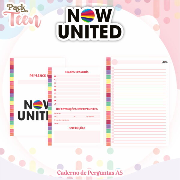Kit Encadernação Teen Now United - Arquivo Digital - Imagem 4