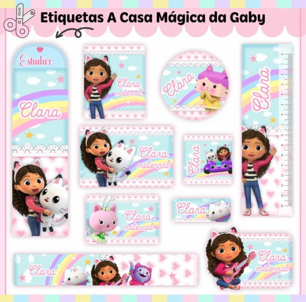 Kit Escolar a Casa Mágica Gabby - Arquivo Digital
