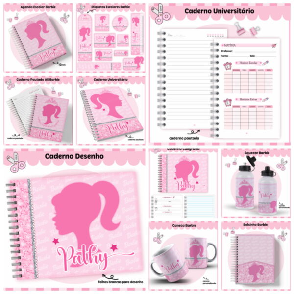 Kit Escolar Barbie - Arquivo Digital