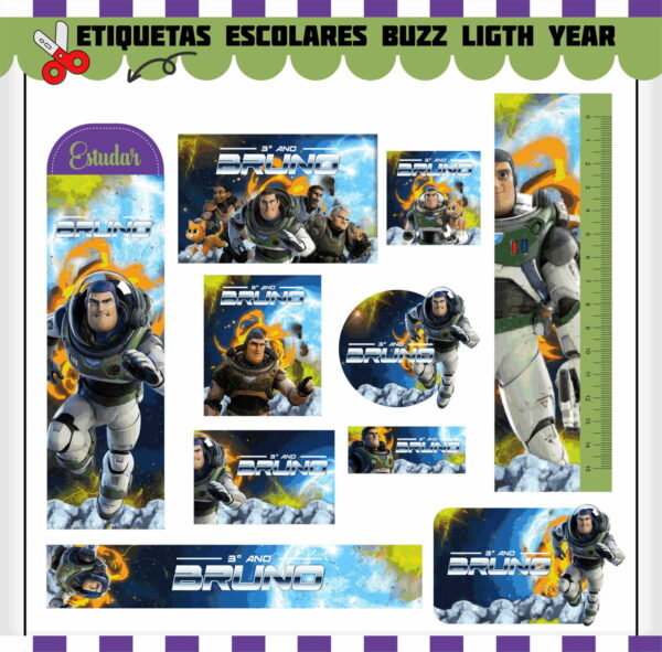 Kit Escolar Buzz Lightyear - Arquivo Digital - Imagem 2