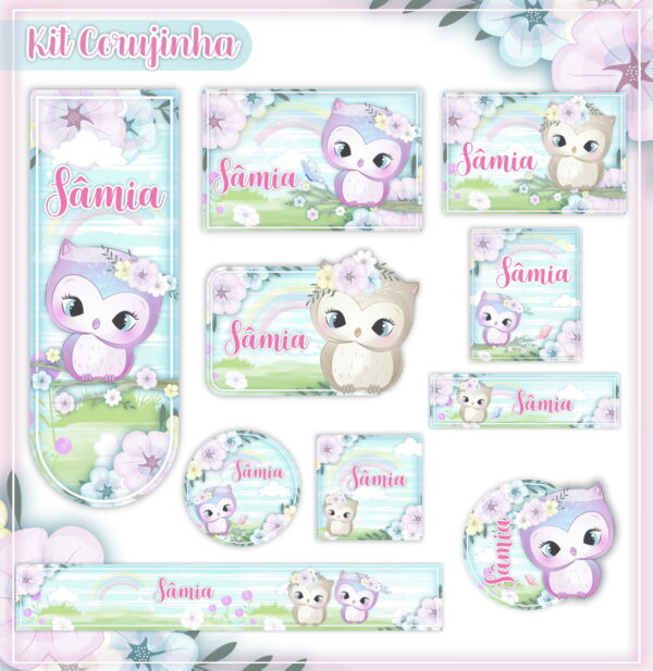 Kit Escolar Corujinha - Arquivo Digital - Imagem 2