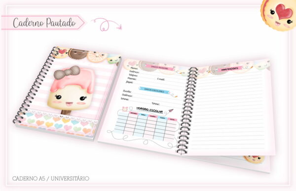 KIT ESCOLAR DOCINHOS CUTE - ARQUIVO DIGITAL - Imagem 2