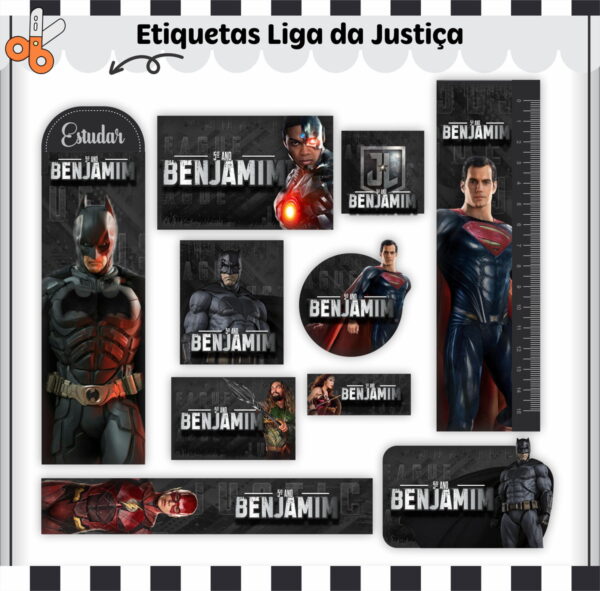 Kit Escolar Liga da Justiça - Arquivo Digital - Imagem 2