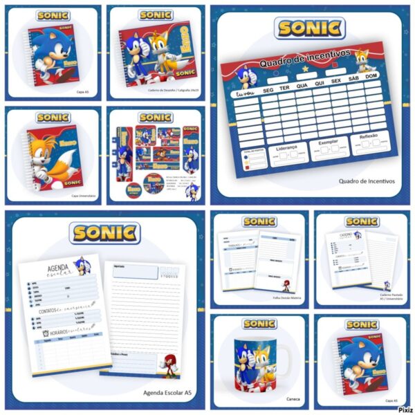 kit escolar sonic arquivo digital kit escolar 2023