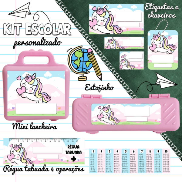 kit etiquetas escolares arquivo digital volta as aulas