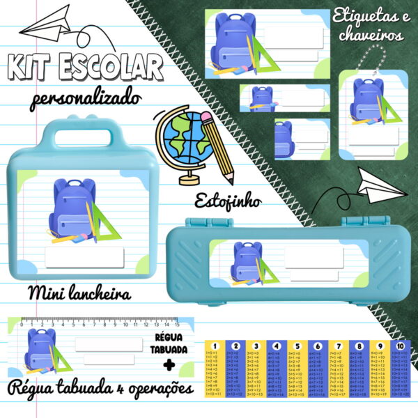 Kit Etiquetas Escolares Meninas e Meninos - Imagem 3