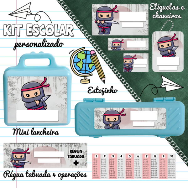 Kit Etiquetas Escolares Meninas e Meninos - Imagem 2