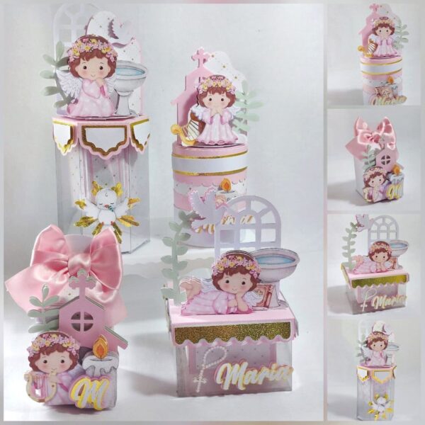 kit festa batizado menina luxo studio e pdf scrapbook 1