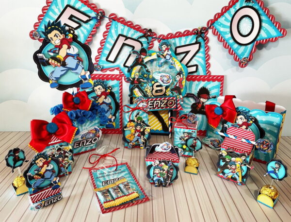 kit festa beyblade arquivo digital comemoracao