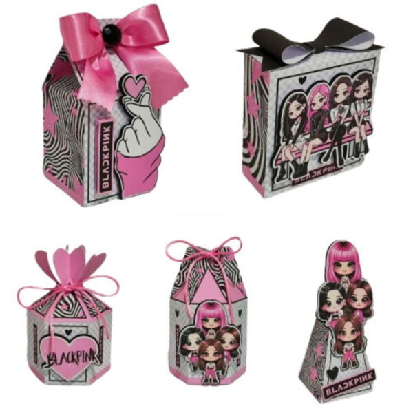 kit festa black pink studio e pdf papel e cia