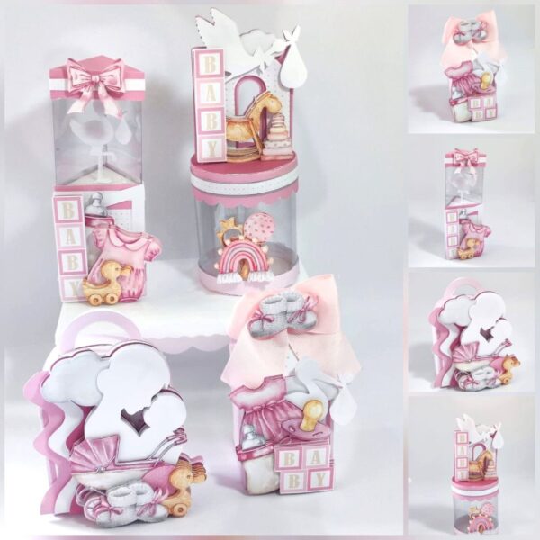 kit festa cha de bebe menina luxo studio e pdf arte digital 1