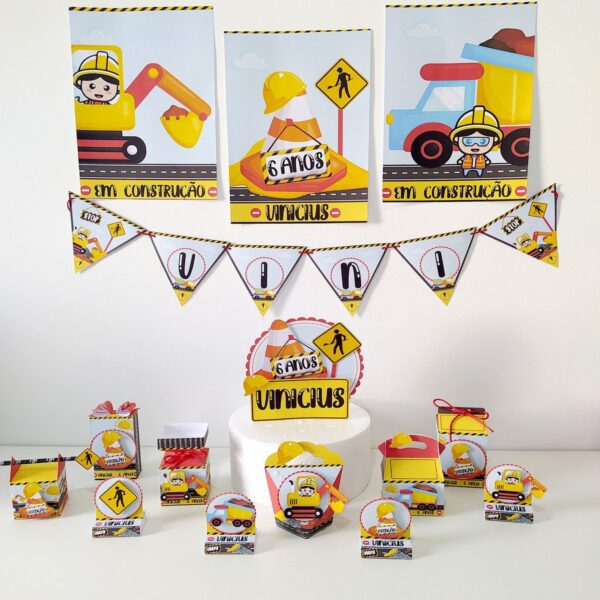 kit festa construcao arquivo digital aniversario infantil